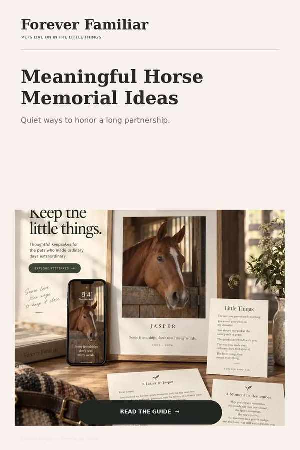 Horse memorial ideas
