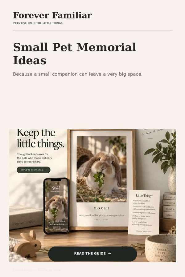 Small pet memorial ideas
